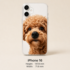Personalized Pet Photo Phone Case with 3D Squeezable Nose