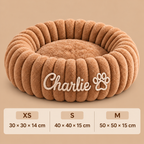 Personalized Round Fluffy CAT Bed