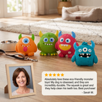 Durable Eco-Friendly Monster Teeth Cleaning Latex Squeaky Dog Toy