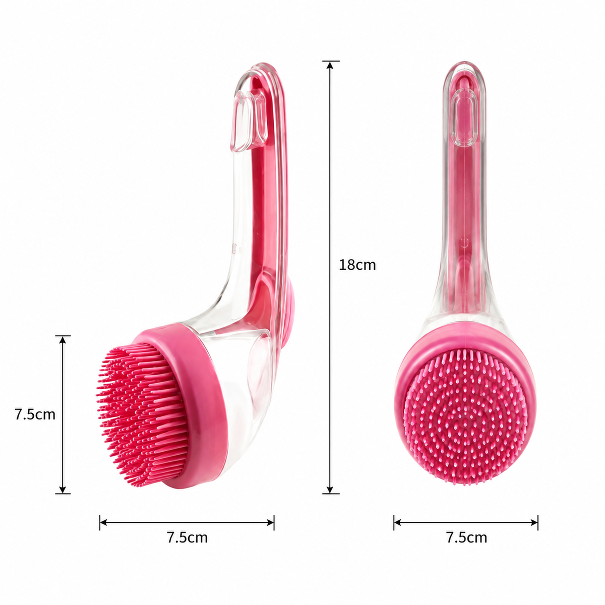 2-in-1 Silicone Pet Bath & Massage Brush with Shampoo Dispenser