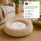 Personalized Round Fluffy Dog Bed