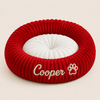 Personalized Round Fluffy Dog Bed