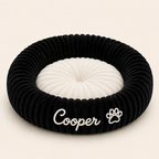 Personalized Round Fluffy Dog Bed