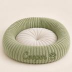 Personalized Round Fluffy Dog Bed
