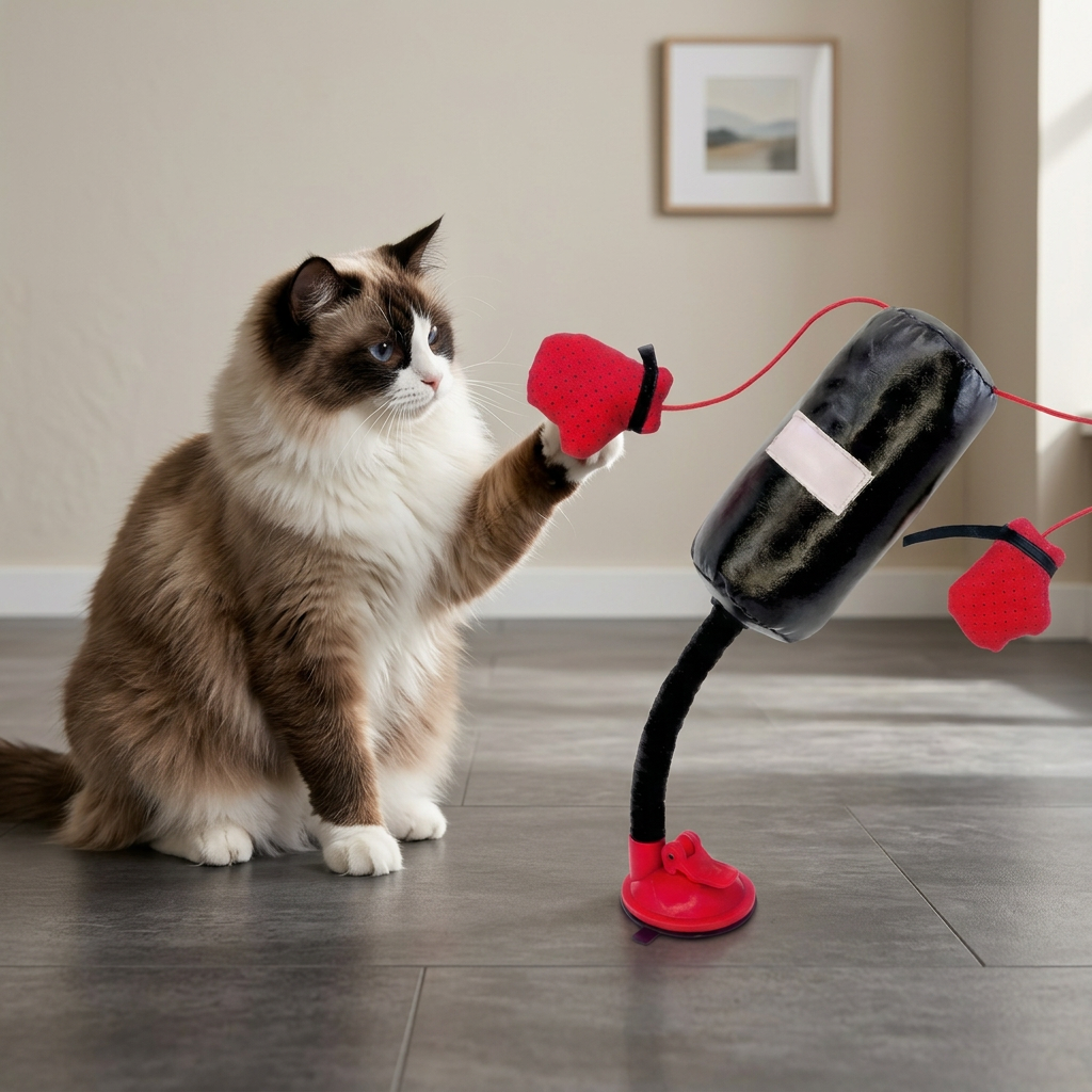 Durable Interactive Cat Boxing Toy with Punching Bag