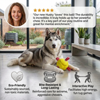 Eco-Friendly Indestructible Dog Ball – Bite Resistant Interactive Tug & Fetch Toy