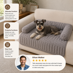 Personalized Fluffy Dog Sofa Bed & Protective Couch Cover
