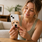 Personalized Pet Photo Phone Case with 3D Squeezable Nose