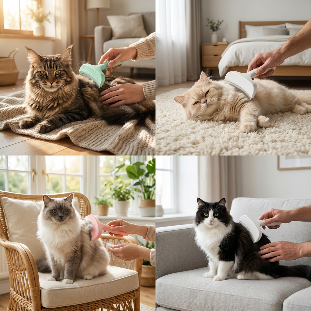Cat Deshedding Undercoat Rake – Extra-Wide Grooming Tool for Loose Fur & Long Hair