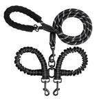2-in-1 Double Dog Leash with 360° Swivel – Tangle-Free & Shock-Absorbing