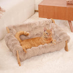 Luxury Elevated Solid Wood Cat Couch Bed