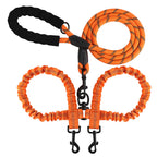 2-in-1 Double Dog Leash with 360° Swivel – Tangle-Free & Shock-Absorbing