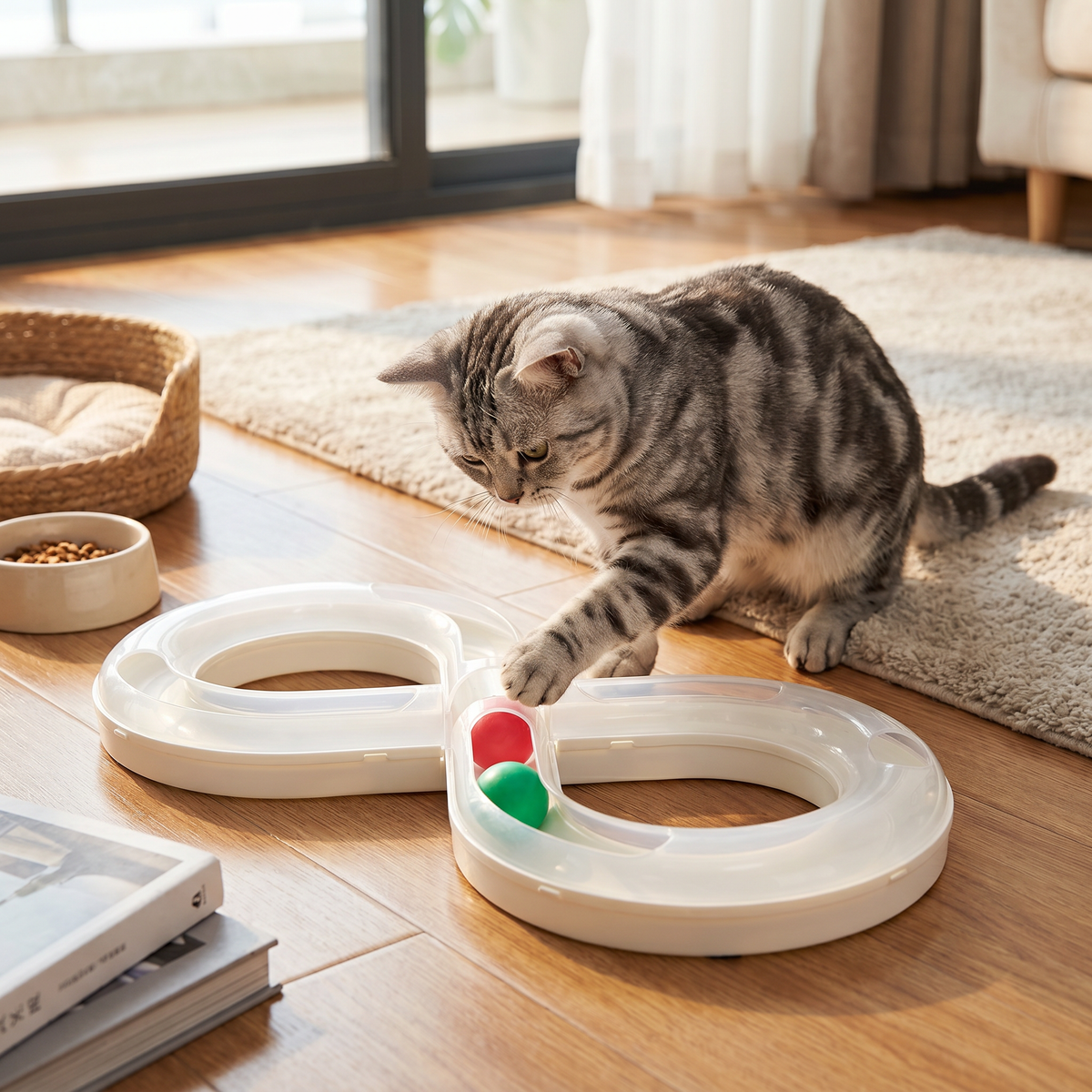 Interactive Cat Track Ball Toy