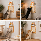 2-in-1 Wall-Mounted Cat Scratcher & Interactive Play Toy