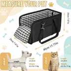 Safe Small Dog & Cat Car Travel Carrier with Safety Leash & Non-Slip Base