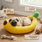 Banana-Shaped Cozy Pet Bed for Dogs