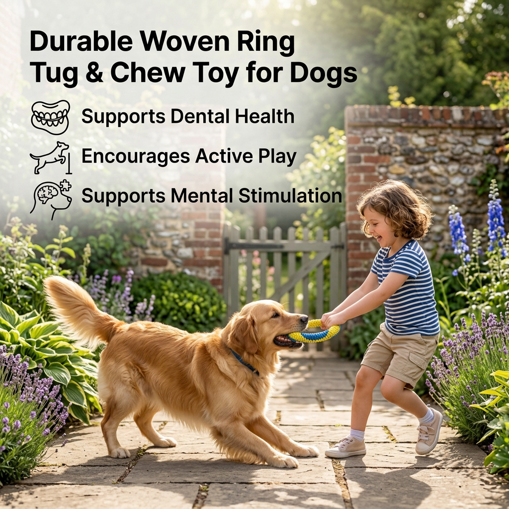 Durable Woven Ring Tug & Chew Toy for Dogs