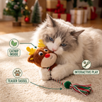 Christmas Catnip Rope Teaser Cat Toy