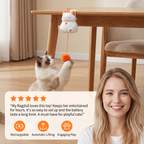 Interactive Rechargeable Cat Toy – Automatic Lifting Pom-Pom Teaser