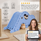 Elephant-Shaped Felt Cat Play Tunnel & Cozy Bed – Foldable and Connectable Design