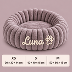 Personalized Round Fluffy CAT Bed