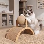 Interactive Ferris Wheel Cat Scratcher with Spinning Jute Ball