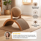 Interactive Ferris Wheel Cat Scratcher with Spinning Jute Ball