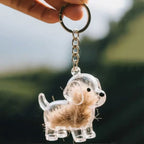 Memorial fur pendant in dog shape