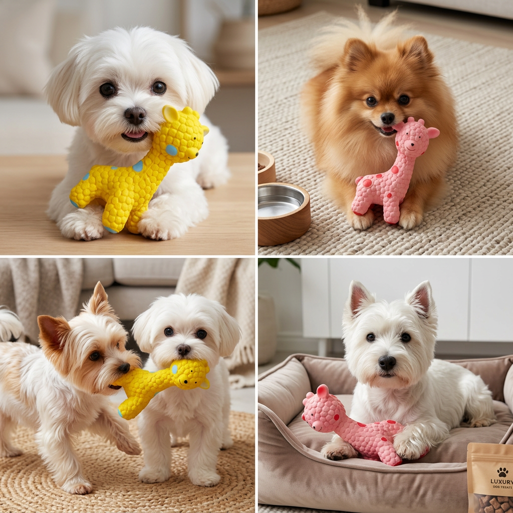Interactive Squeaky Giraffe Toy for Dogs