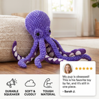 Large Octopus Plush Squeaky Dog Toy