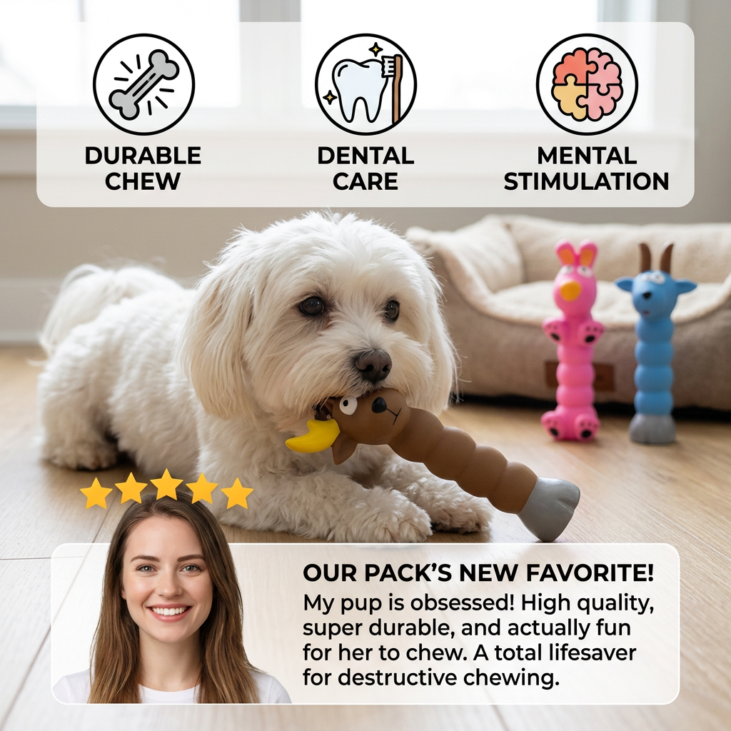 Flexible Animal-Shaped Dog Chew Toy