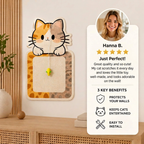 2-in-1 Wall-Mounted Cat Scratcher & Interactive Play Toy