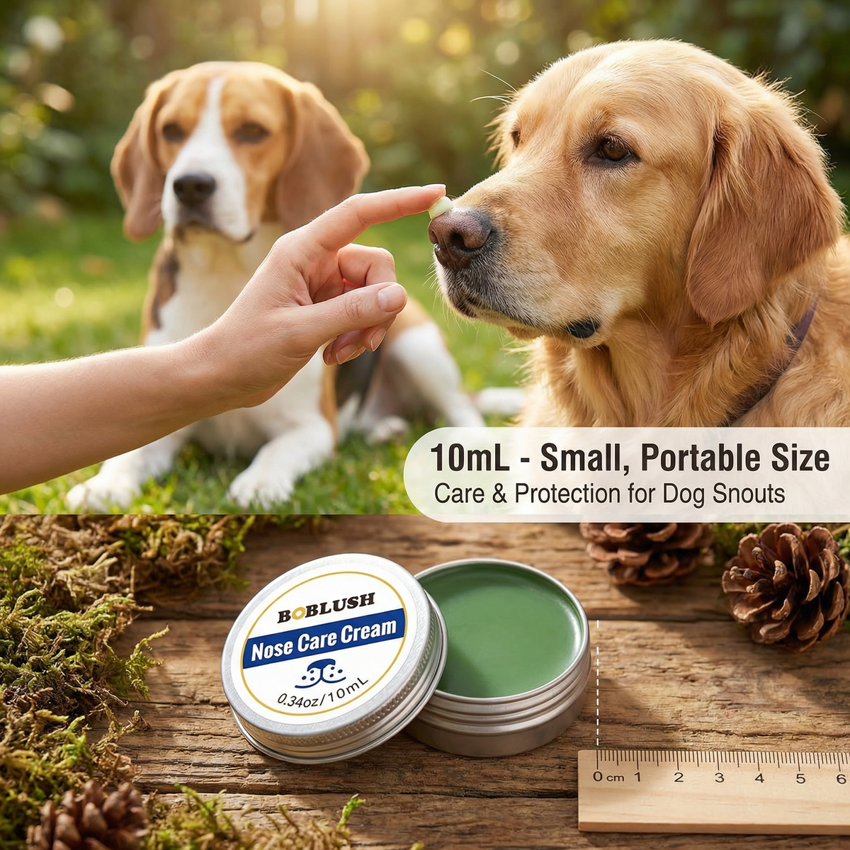 Care and protection cream for dog snouts
